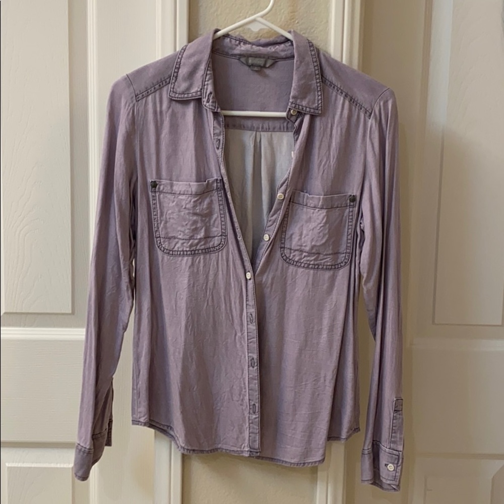 Rubbish Light Purple Button Up